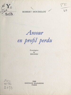 cover image of Amour en profil perdu
